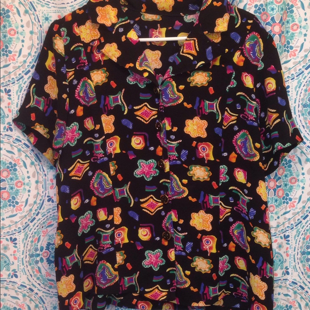 90s button down short sleeve